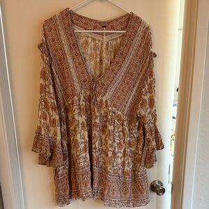 Free People Multicolor Boho Blouse